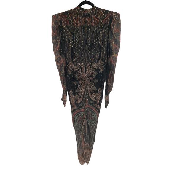 Rococo Sand Nott Midi Dress In Black Size Small - Picture 10 of 16